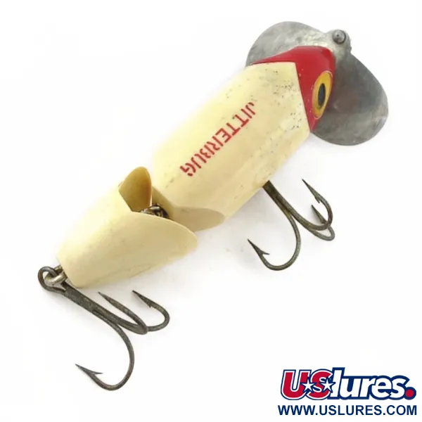 Fred Arbogast Jitterbug Jointed, 14g Red Head, Señuelo de Superficie #23869