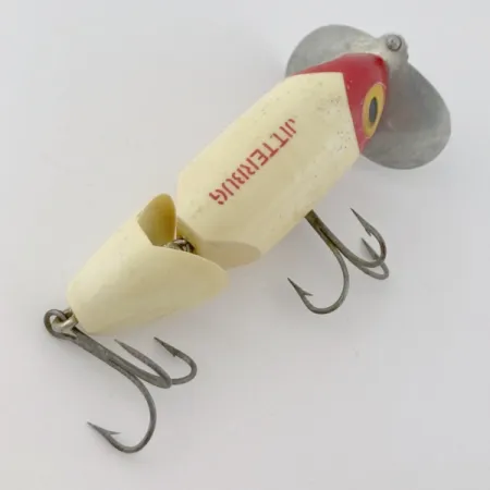 Fred Arbogast Jitterbug Jointed, 14g Red Head, Señuelo de Superficie #23869