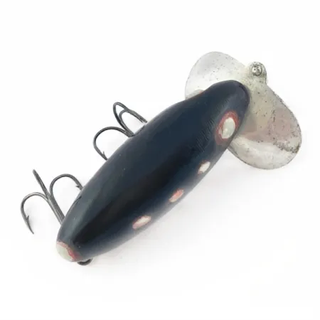 Fred Arbogast Jitterbug Early Bug Eye, Negro, 14g, Señuelo de superficie #23870