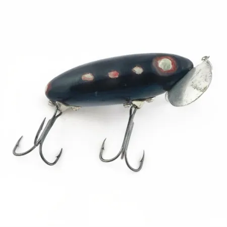 Fred Arbogast Jitterbug Early Bug Eye, Negro, 14g, Señuelo de superficie #23870