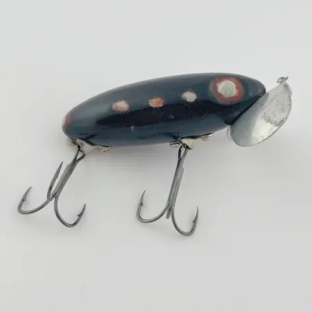 Fred Arbogast Jitterbug Early Bug Eye, Negro, 14g, Señuelo de superficie #23870
