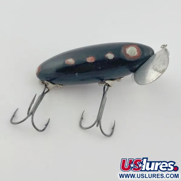 Fred Arbogast Jitterbug Early Bug Eye, Negro, 14g, Señuelo de superficie #23870
