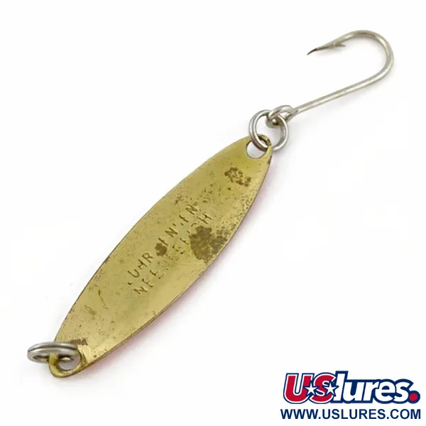 Luhr Jensen Needlefish 1, 2g, oro/rojo, cucharilla de pesca #23910