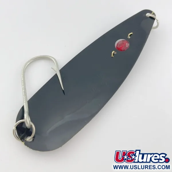 Red Eye Lures Red Eye Evil Eye, 18g negro con purpurina, cucharilla de pesca #23980