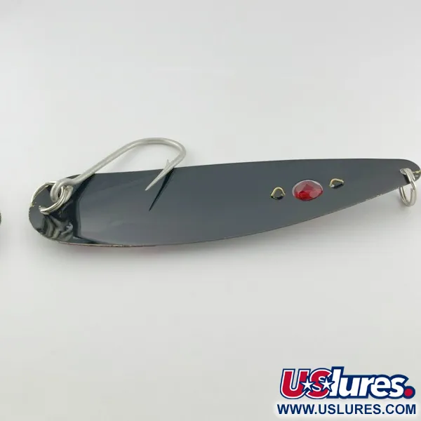 Red Eye Lures Red Eye Evil Eye, 18g negro con purpurina, cucharilla de pesca #23980