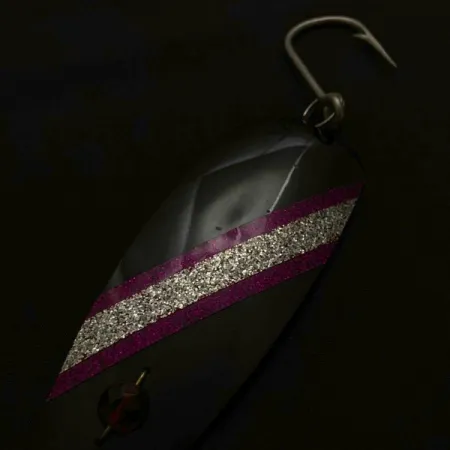 Red Eye Lures Red Eye Evil Eye, 18g negro con purpurina, cucharilla de pesca #23980