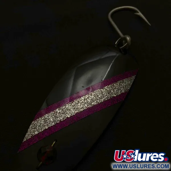 Red Eye Lures Red Eye Evil Eye, 18g negro con purpurina, cucharilla de pesca #23980