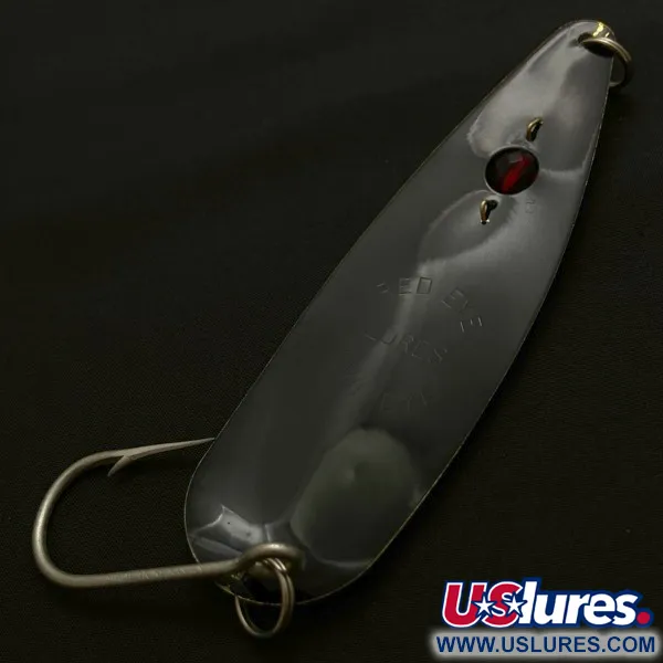 Red Eye Lures Red Eye Evil Eye, 18g negro con purpurina, cucharilla de pesca #23980