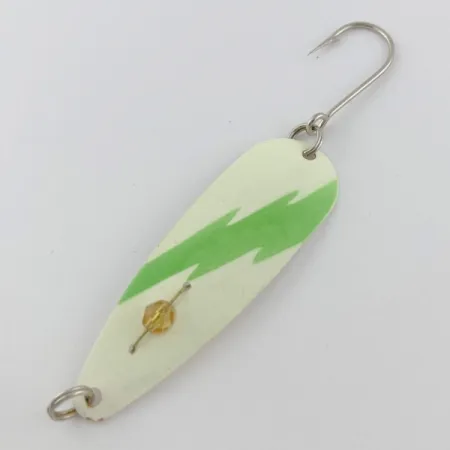 Red Eye Evil Eye Glow, 6g Níquel/Blanco Luminiscente, Cucharilla de pesca #23986