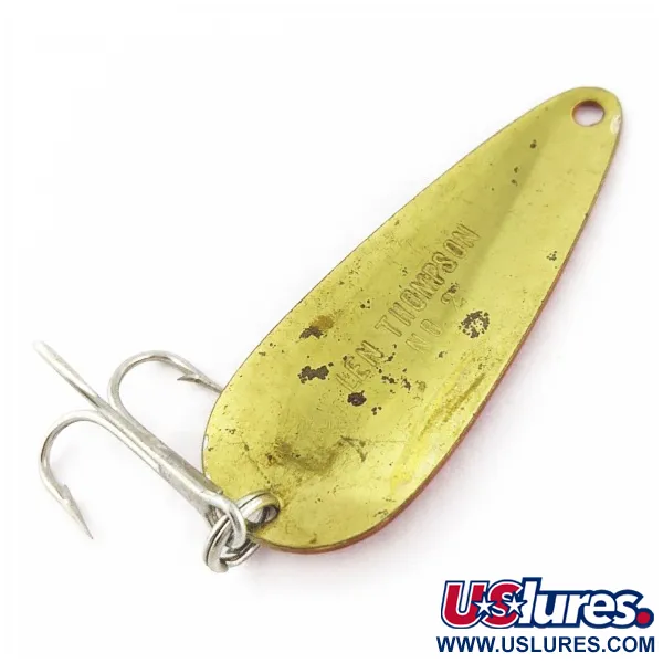 Len Thompson #2, 28g Rojo/Dorado, Cuchara de Pesca #24014