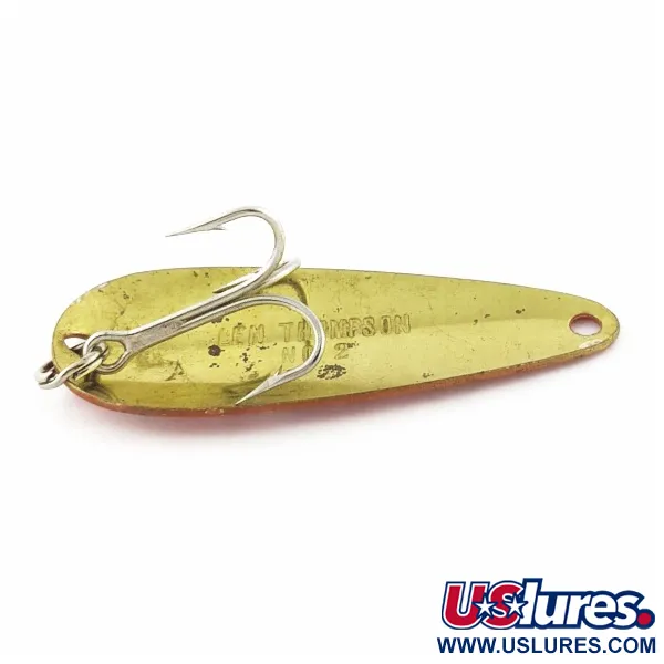Len Thompson #2, 28g Rojo/Dorado, Cuchara de Pesca #24014