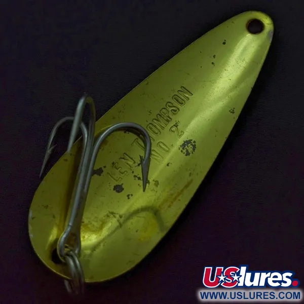 Len Thompson #2, 28g Rojo/Dorado, Cuchara de Pesca #24014