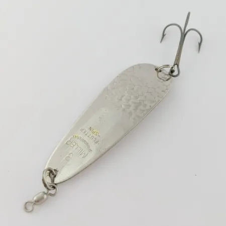 Miller Flutter Spin 3 Cucharilla, Plata, 1/2oz, Martillado, #24041