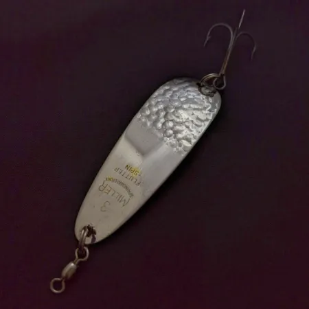 Miller Flutter Spin 3 Cucharilla, Plata, 1/2oz, Martillado, #24041