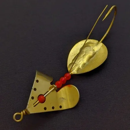 Lindy Skitter-Buzz, 1/4 oz Rojo/Dorado, Cuchara Anti-enganche #24094