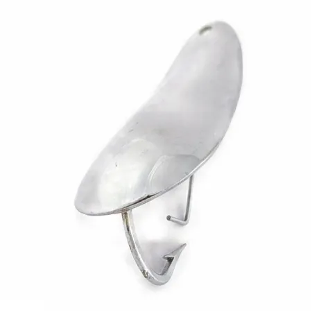 Nebco National Expert Lake Trout Flash Bait, 14g, Cromo, Cucharilla #24113