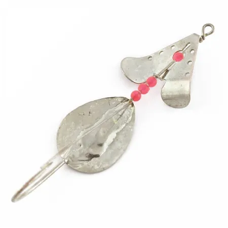 Lindy Skitter-Buzz, 1/4 oz, Rojo/Níquel, Cucharilla Anti-enganche #24146