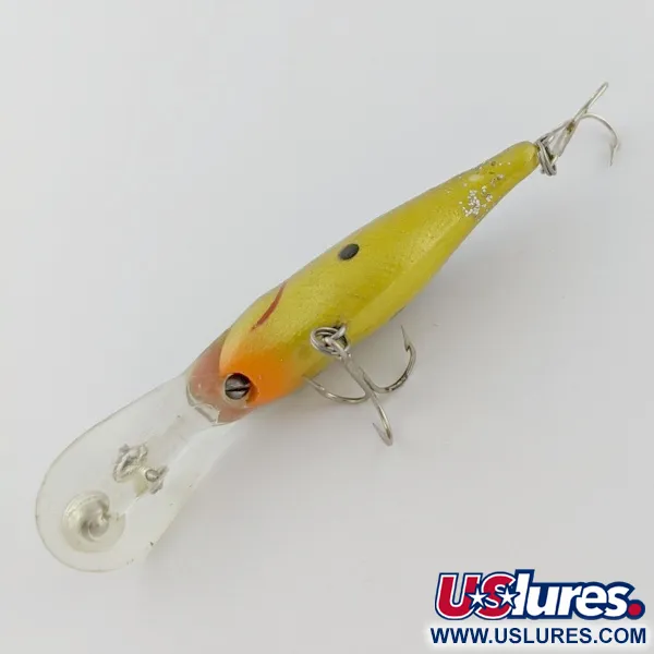 Rebel Double Deep Shad, 5g, Marrón/Amarillo, Crankbait #24155