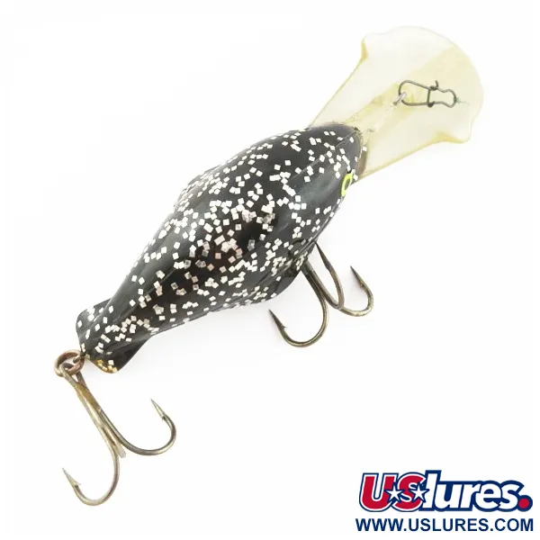 Luhr Jensen Hot Lips Express, 11g, Black Glitter, Crankbait #24157