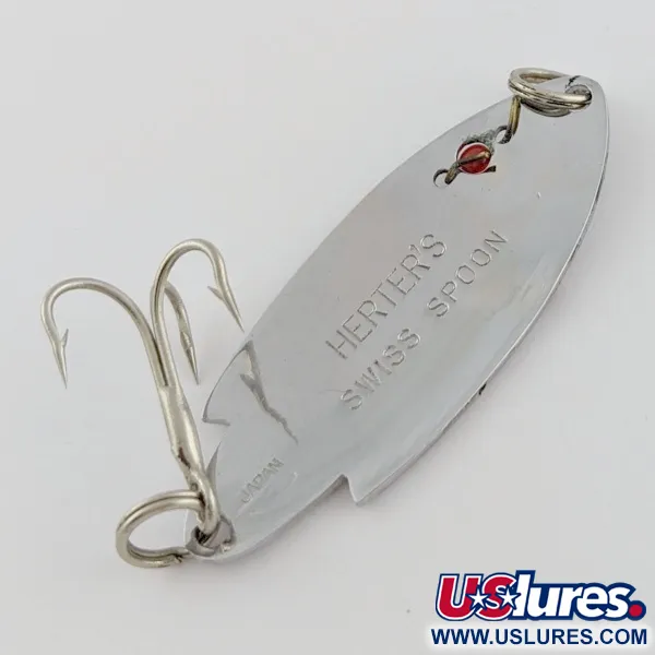 Herter's Swiss Spoon, 1/4 oz, Níquel/Ojos Rojos, Cuchara #24161