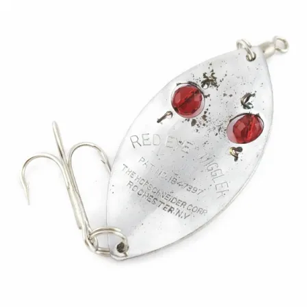 Hofschneider Red Eye Wiggler, 25g, níquel/rojo, Cuchara #24196