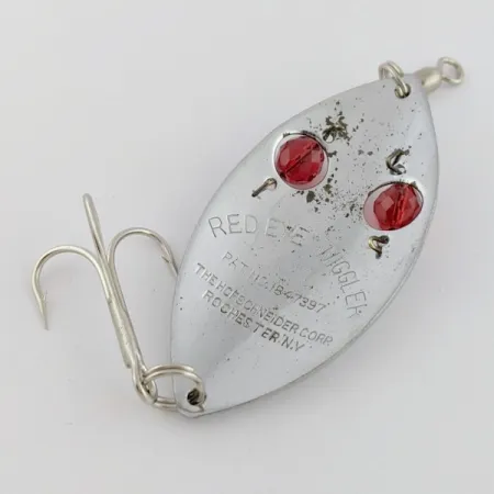 Hofschneider Red Eye Wiggler, 25g, níquel/rojo, Cuchara #24196