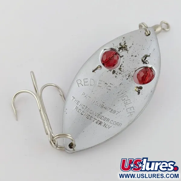Hofschneider Red Eye Wiggler, 25g, níquel/rojo, Cuchara #24196