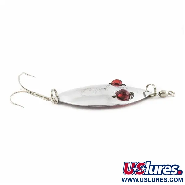 Hofschneider Red Eye Wiggler, 25g, níquel/rojo, Cuchara #24196