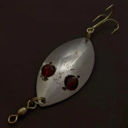 Hofschneider Red Eye Wiggler, 25g, níquel/rojo, Cuchara #24196