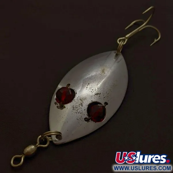 Hofschneider Red Eye Wiggler, 25g, níquel/rojo, Cuchara #24196