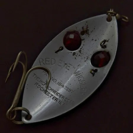 Hofschneider Red Eye Wiggler, 25g, níquel/rojo, Cuchara #24196
