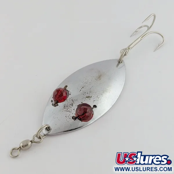 Hofschneider Red Eye Wiggler, 25g, níquel/rojo, Cuchara #24196