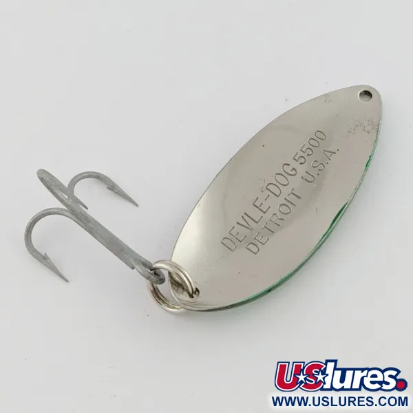 Eppinger Dardevle Devle Dog, 21g Níquel/Verde, Cucharilla #24199