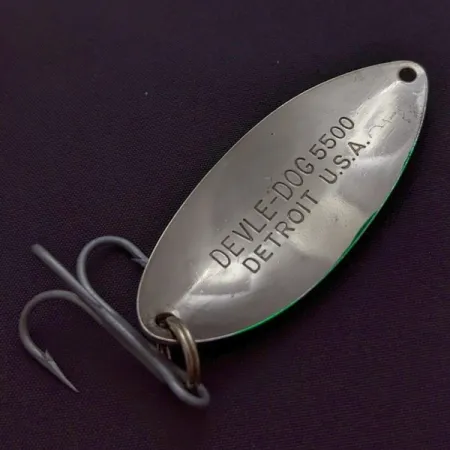 Eppinger Dardevle Devle Dog, 21g Níquel/Verde, Cucharilla #24199