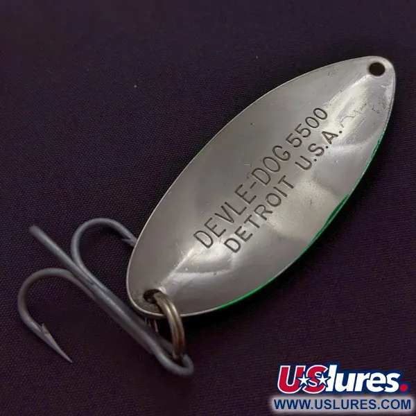 Eppinger Dardevle Devle Dog, 21g Níquel/Verde, Cucharilla #24199