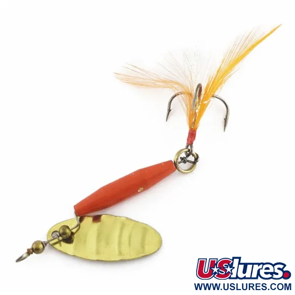 Worth #301, 1/3oz (9g), rojo/negro/oro, cucharilla giratoria #24254