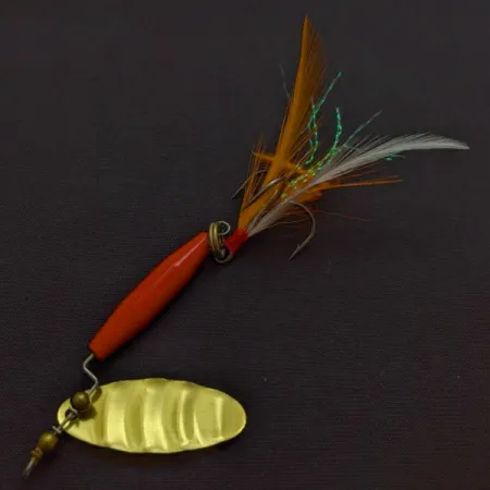 Worth #301, 1/3oz (9g), rojo/negro/oro, cucharilla giratoria #24254