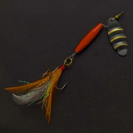 Worth #301, 1/3oz (9g), rojo/negro/oro, cucharilla giratoria #24254