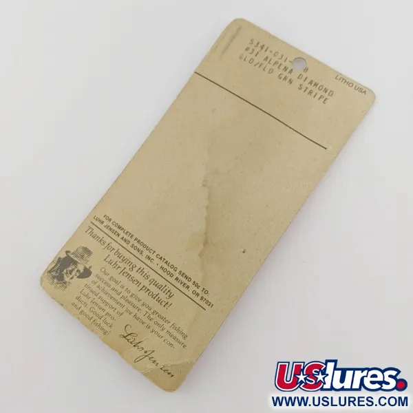 Luhr Jensen Alpena Diamond #31, 4g Glo-Flo Green, Cucharilla #24265