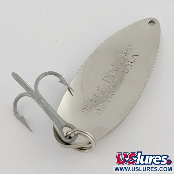Eppinger Dardevle Devle Dog 5500 Detroit, 21g Níquel, Cuchara de Pesca #24271
