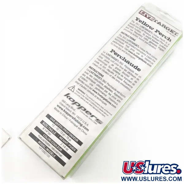 LiveTarget Yellow Perch 16, 90g, Yellow Perch, Señuelo de profundidad #24273
