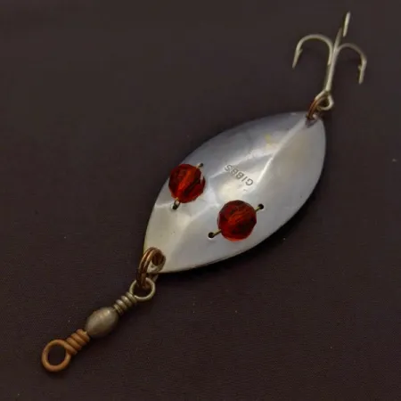 Gibbs Ruby Eye Wiggler, Plateado/Rojo, 25g, Cucharilla #24277