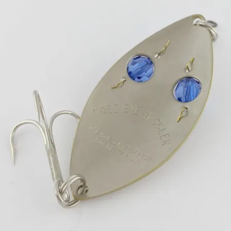 Hofschneider Red Eye Wiggler, 25g Plata/Latón/Ojos Azules, Cuchara #24287