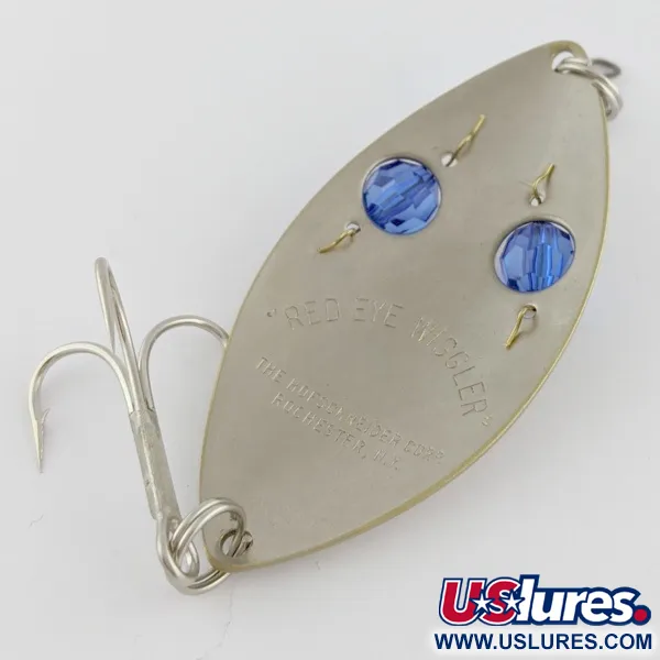 Hofschneider Red Eye Wiggler, 25g Plata/Latón/Ojos Azules, Cuchara #24287