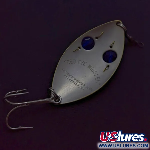 Hofschneider Red Eye Wiggler, 25g Plata/Latón/Ojos Azules, Cuchara #24287