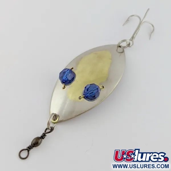 Hofschneider Red Eye Wiggler, 25g Plata/Latón/Ojos Azules, Cuchara #24287