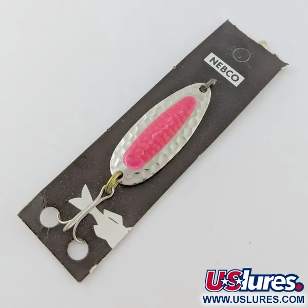 Nebco Pixee, 1/4oz Níquel / Rojo UV Glow, Cucharilla #24353