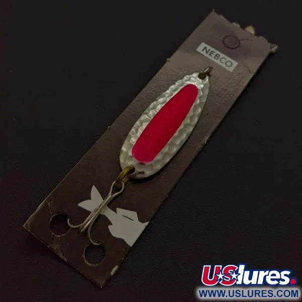 Nebco Pixee, 1/4oz Níquel / Rojo UV Glow, Cucharilla #24353