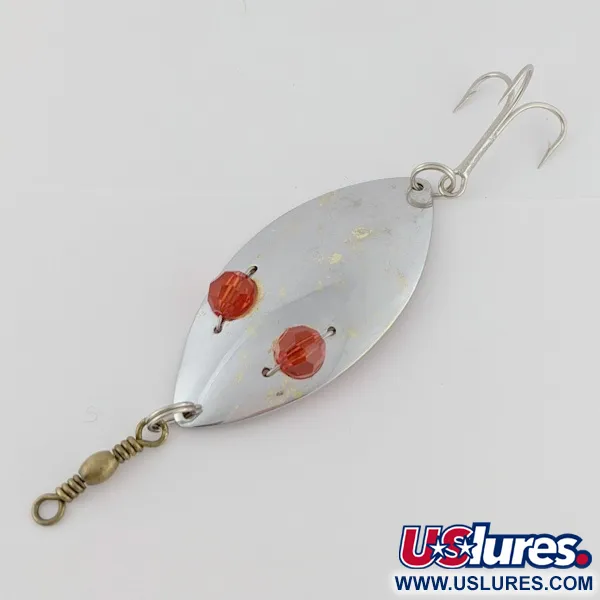 Hofschneider Red Eye Wiggler, 25g plata/latón/ojos rojos, Cuchara ondulante #24361