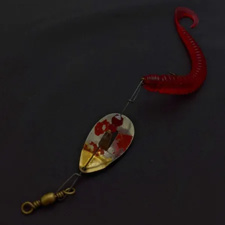 Pflueger June Bug №6, 7g níquel/rojo, señuelo spinner #24396